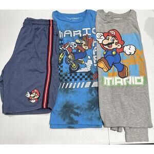 Super Mario Bros T-Shirts & Shorts Youth Boys XL-2XL (16-18) Nintendo Game Lot 3